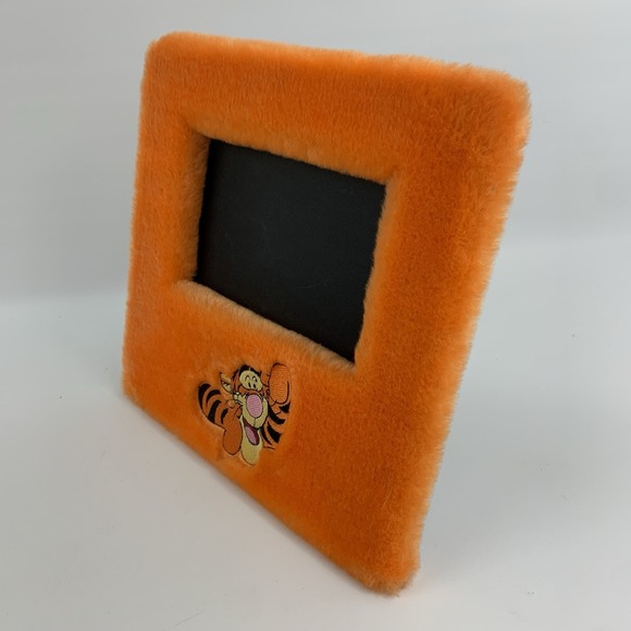 Disney Tigger Orange Fuzzy Furry Plush 4"x6" Photo Picture Frame - Picture 3 of 16